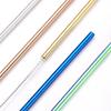1set Stainless Steel  Straws with Brush - Set of 5 - Reusable and Washable,Perfect for Smoothies Milkshakes Tea Juice
