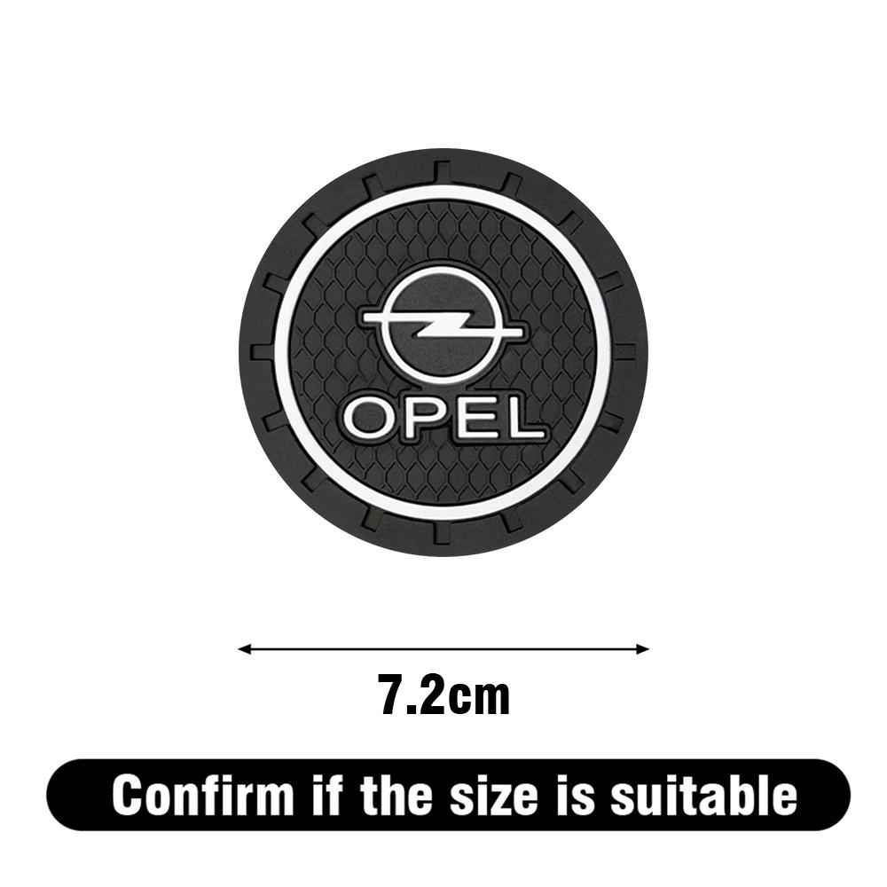 2Pcs Car Silicone Cup Coaster Non Slip Water Cup Pad Accessories For Opel OPC Vauxhall Corsa Astra Insignia Mokka Zafira Meriva Su0