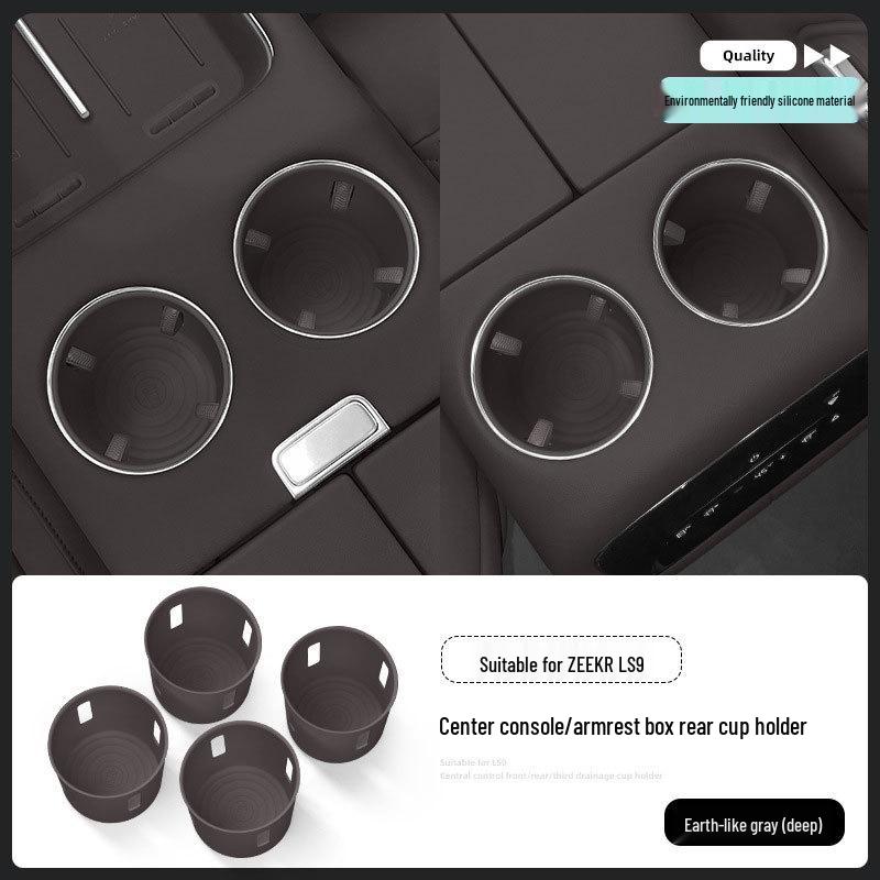 ZEEKR LS9 Central Control Silicone Cup Holder - Third Row Decoration Accessory