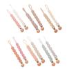 Pack of 2Pcs Handwoven Baby Pacifier Clip Chain Hand-knitting Toddler Feeding Bottle Strap Belt for Infants
