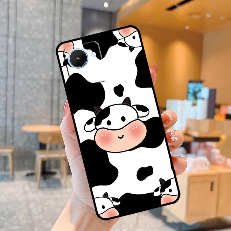 Dairy Cattle Cow Speckle Case For Realme C55 C33 C31 C35 C30 C11 C15 C25s C21Y GT Neo 5 3T 2T 8 9 10 11 Pro Plus