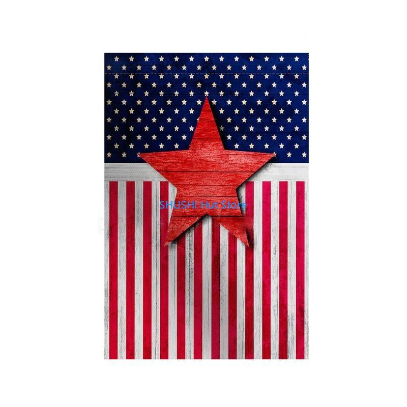Patriotische Gartenflagge 4. Juli USA Stern Streifen Gedruckt Unabhängigkeitstag Vertikal Hof für Banner Outdoor Party Dekor D57B