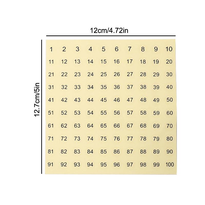3Sheets 1-100 Clear Number Sticker Label For Nail Polish Color Gel Varnish Marking Numbering Digital Label Manicure Tool