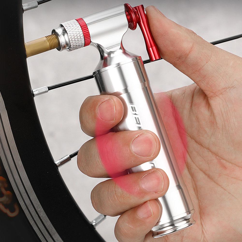 Portable Bike Pump CO2 Air Inflator Schrader & Presta Valve Mini Bicycle Fast Pump Tire Inflation Nozzle Bicycle Accessories