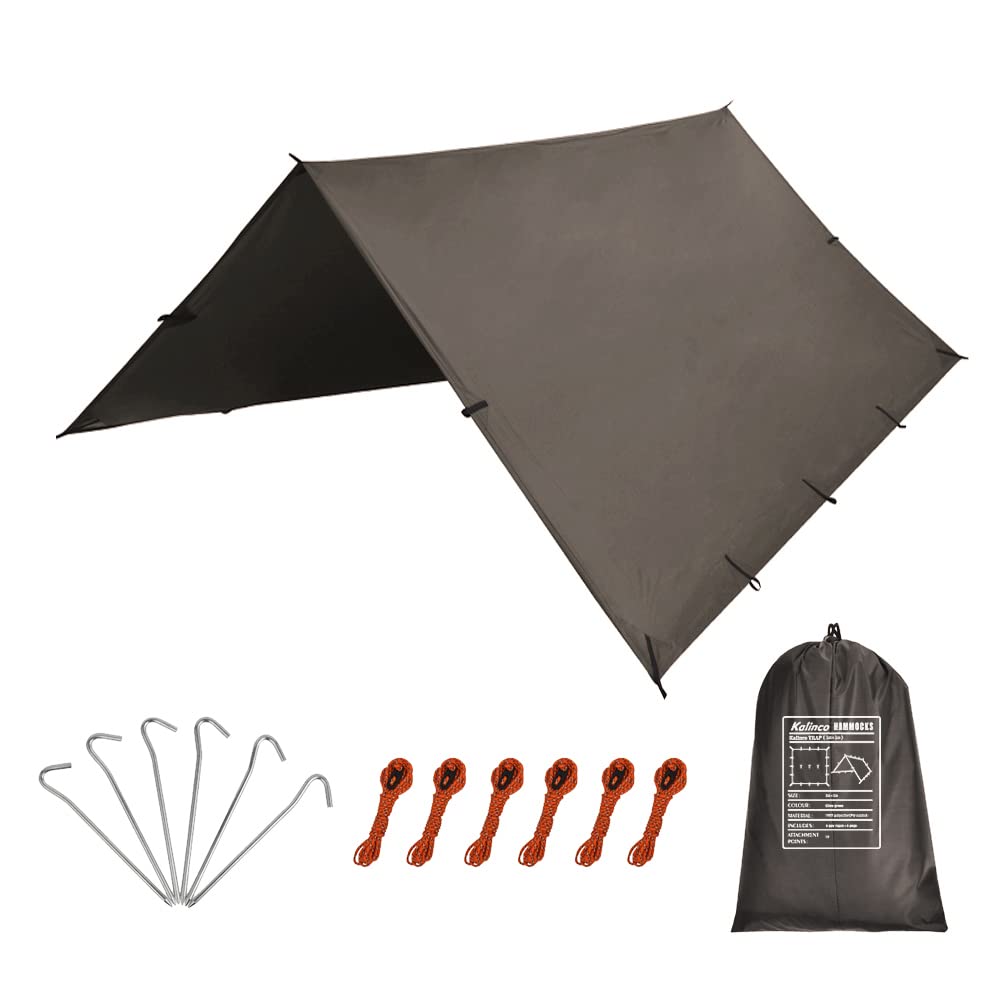 KALINCO Waterproof Rectangular Camping Tarp UV Ultra Sun Light Heat Storage Case Outdoor Tarp, Tent, Protection, Lightweight, Shade, Protection,