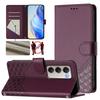 For Xiaomi Redmi 15 5G Case Imprinted Honeycomb RFID Blocking Leather Phone Cover with Strap