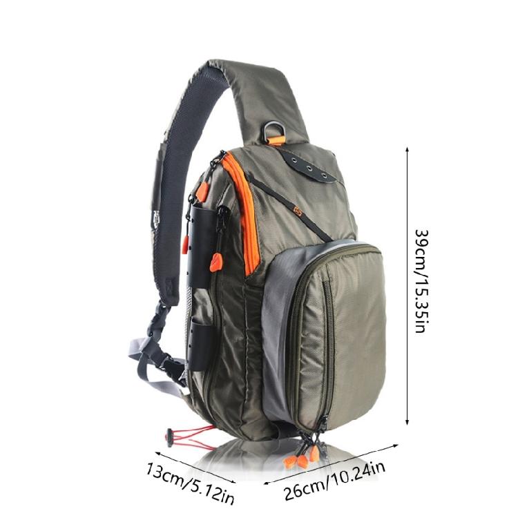 Fliegenfischer Sling Pack Brusttasche Angeltackle Aufbewahrungstasche Brusttasche Bequeme Angeltaschen Zubehör Ausdauernd