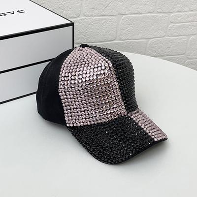 Colorful Diamond-studded Summer Baseball Cap Travel Sun Hat Peaked Cap Hip Hop Hat Mesh Sun Hat