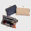 Retro Women's Long Clutch Bag with Folding Clasp and Ample Storage