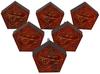 IBA Indianbeautifulart Brown Engraved Knobs 10 Pc Furniture Wooden Scallop Knobs Rustic Drawer
