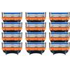 Men's Orange-Blue Five-Layer Razor, Universal Blade, Full Body Washable, Portable Trimmer
