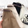 Chic Women's High-Waisted Wide-Leg Belted Shorts - Summer 2025 Arrival