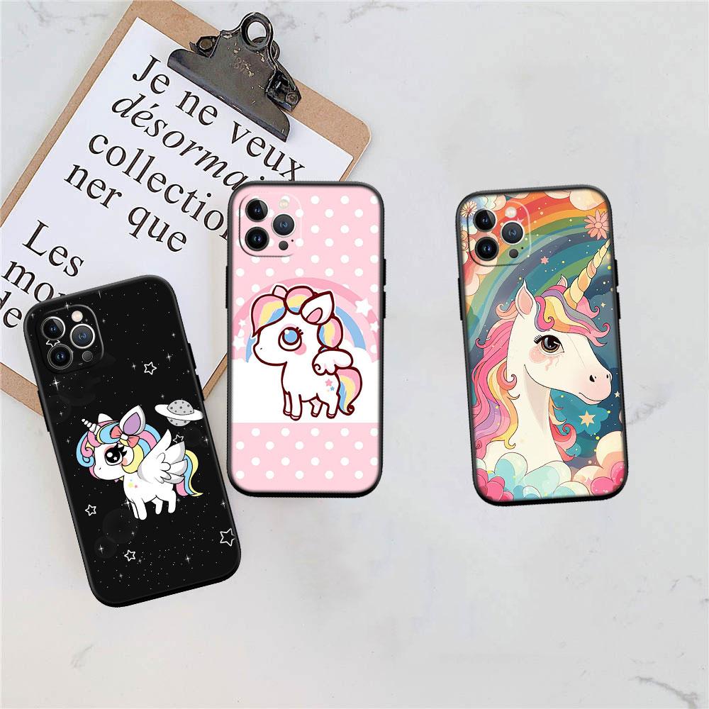 CJ103 Unicorn Cute Soft Shell Phone Case for OPPO A40 A60 A80 A15 A16 A16K A12 A17 A17K A54 A54S A53 A53S A55 A56 A57 A98 F23