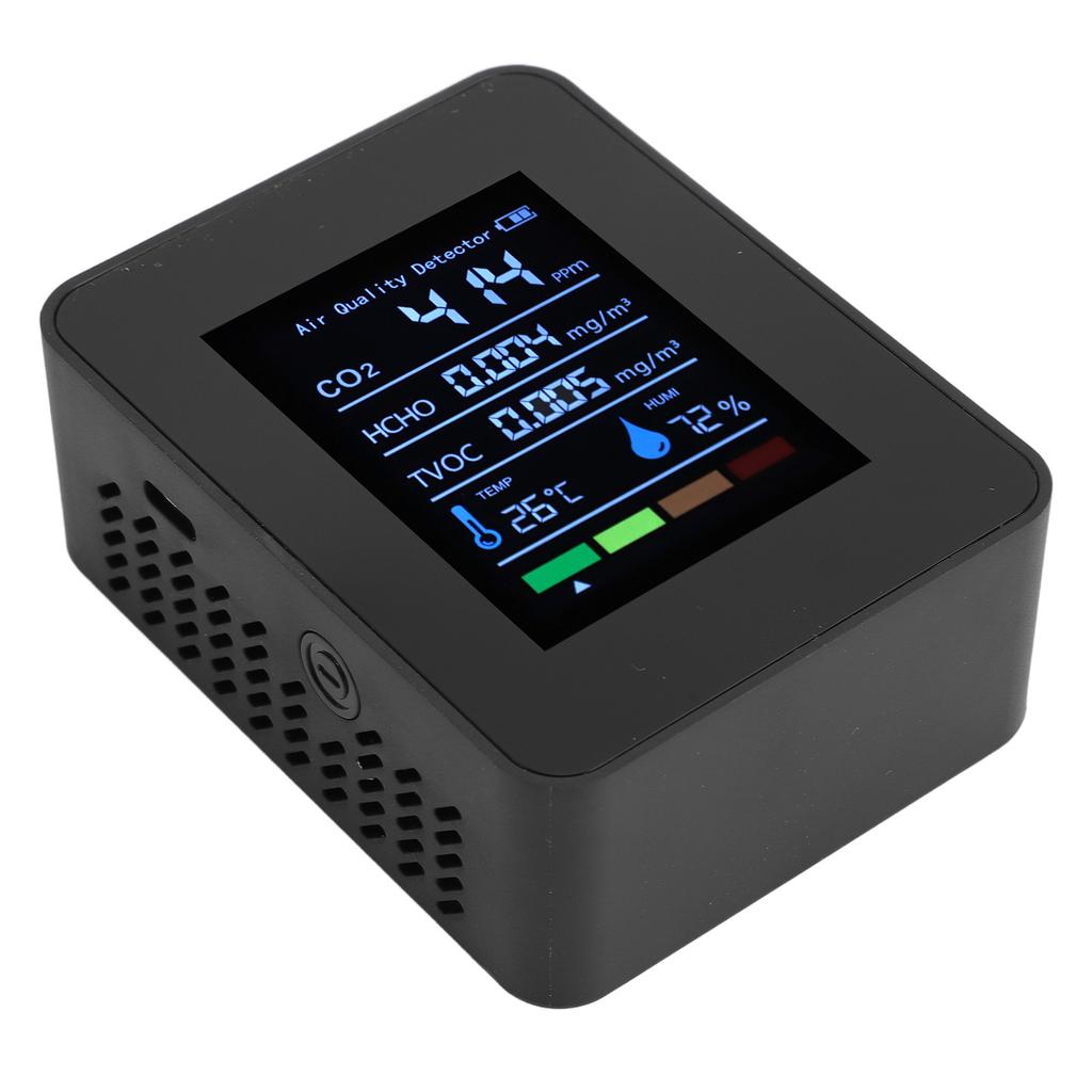 Portable Air Quality Detector CO2 TVOC HCHO Humidity Temperature 5 In 1 Multifunctional Indoor Air Quality Tester Meter