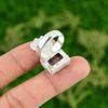 Natural Rhodonite Gemstone 925 Sterling Silver Promise Ring Size 8.75 For Girls