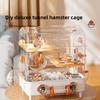 Large Hamster Cage Three Levels Raised Acrylic Transparent Habitat Spacious Pet Villa DIY Luxury Tunnel Hamster Playground