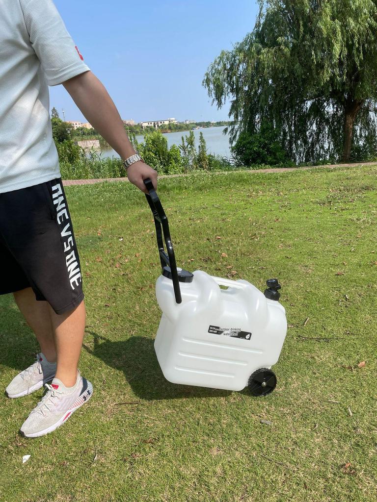 Draagbare Watertank op Wielen met Kraan voor Kamperen