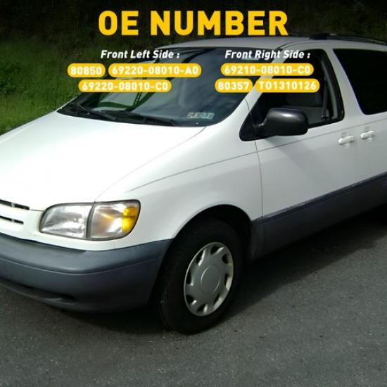 2x Outside Door Handle Front Left & Right Side For 1998-2003 Toyota Sienna White