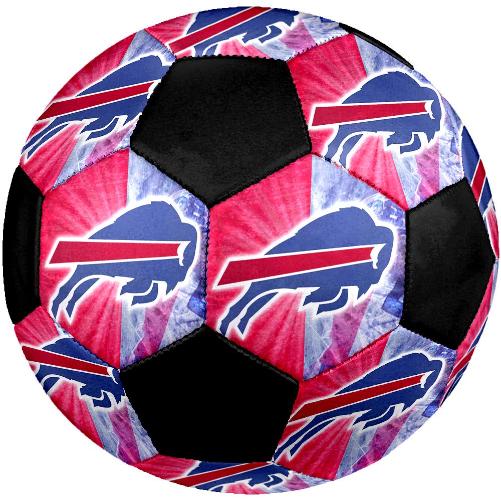 SIZE 5 Buffalo Bills Soccer Ball Colorful All Ages Machine Stitched PVC Competition Ready Durable High-Bounce