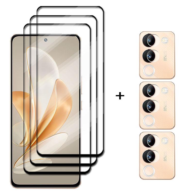 Full Cover Glass For Vivo V29e 5G Tempered Glass Vivo V29e Screen Protector HD Protective Phone Lens Film For Vivo V29E