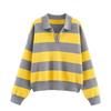 ZAZA fatto in casa stile europeo e americano, abbigliamento da donna all'ingrosso, temperamento alla moda e versatile, maglieria casual multicolore transfrontaliera