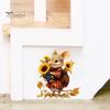 Easy Peel And Stick Murals Mouse Wall Stickers, Waterproof PVC Autumn Retro Fairy Tale Decals, Removable Kindergarten Decorations Decals for