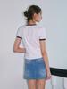 LILY HEIZE Luca Binding Short Sleeve T-Shirt_Navy