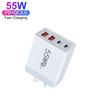 55W AU-Stecker USB-C Wandladegerät 4-Port Schnellladegerät mit PD 20W QC3.0 Ausgangsleistung für Apple für IPhone 13 14 15 Pro