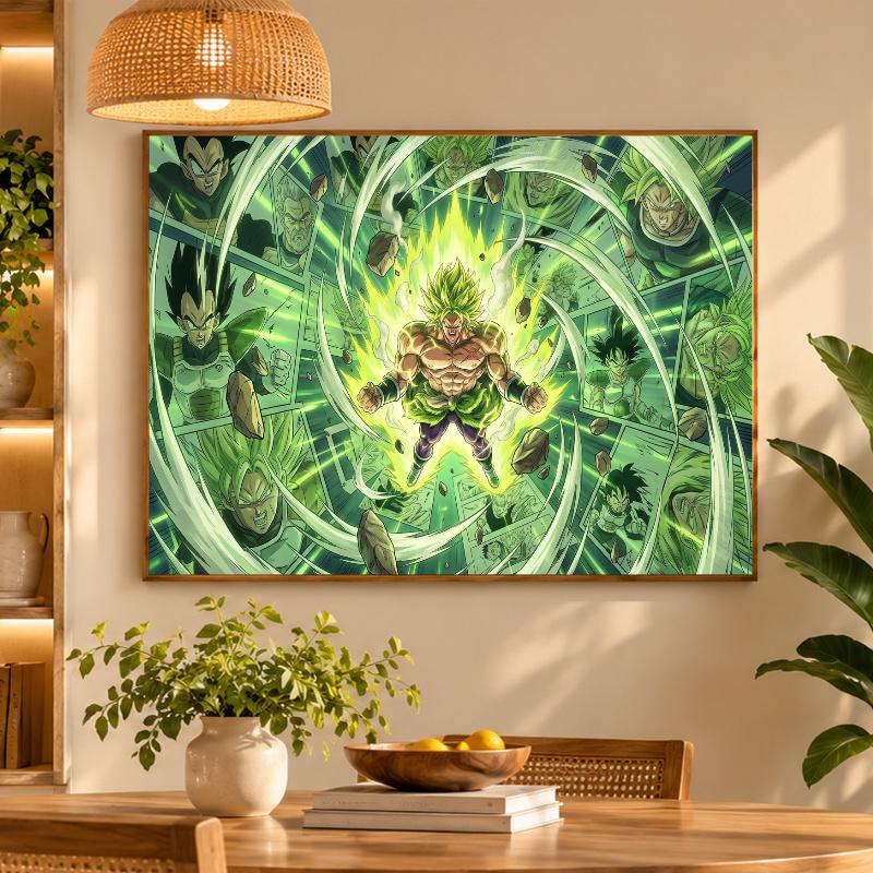 5D Diamond Painting Broly DIY Full Drill Diamond Art Kit Home Decoration