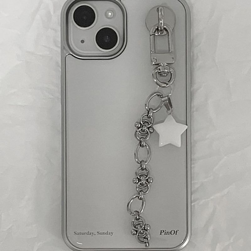 

PinOf White star keyring Silver
