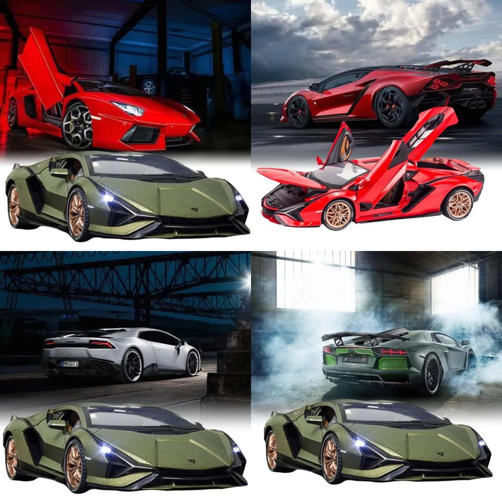 Large Scale 118 Alloy Model Lamborghini Lightning Car With Flashing Lights And Sounds