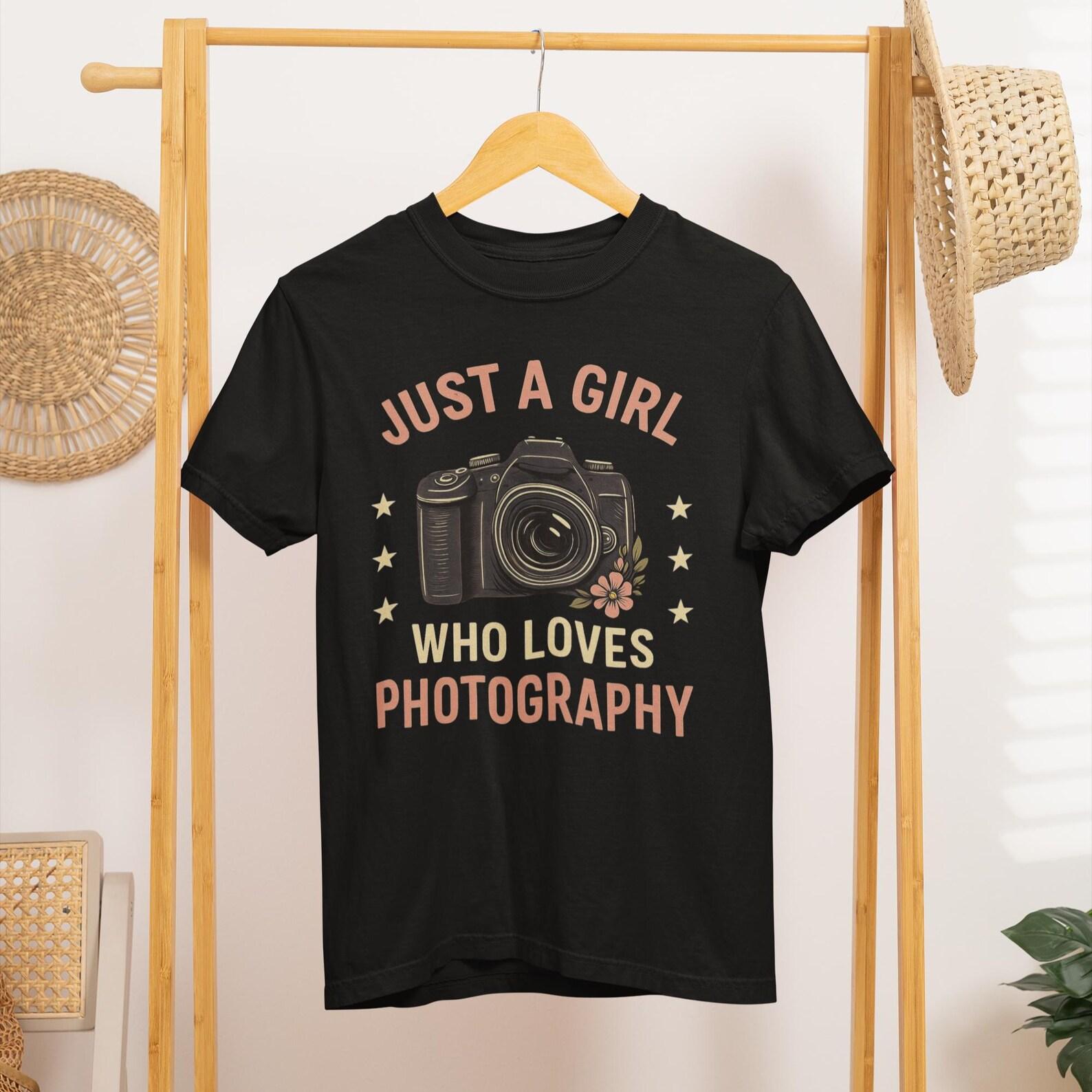 Just a Girl Who Loves Photography Shirt | Photographer Gift Tee | Camera Lover Comfort Colors 1717 3XL