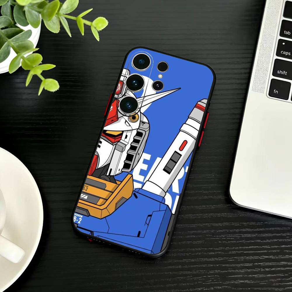 Gundam Anime Phone Case For Samsung S26,S25,S24,S23,S22,S21,S20,Ultra,Plus,FE Black Soft Cover