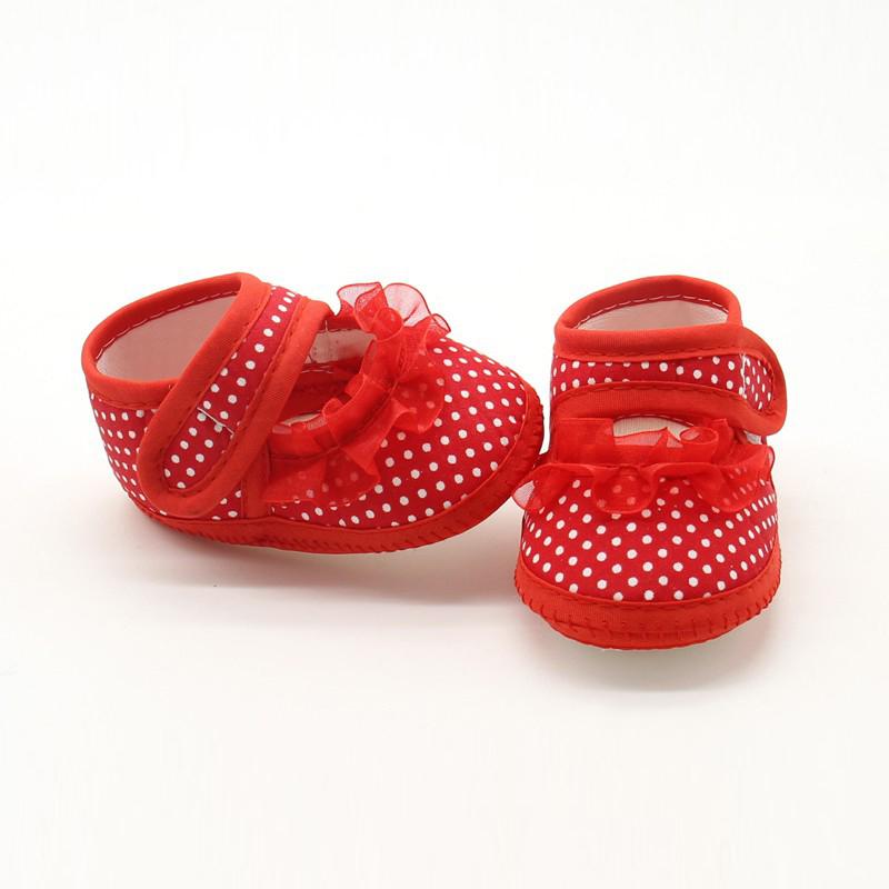 Beebitüdrukute kingad Võrk Polka Dots Laste kingad Pehme tallaga Libisemiskindlad Väikelapse kingad