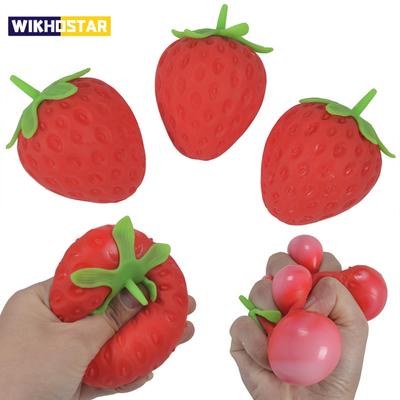 Juguete Squishy Suave de Fruta Fresa – Elevación Lenta Alivio del Estrés para Niños y Adultos, Juguete Sensorial Fidget Anti-Ansiedad para Apretar