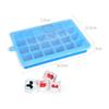 Square Shape Ice Cube Maker, Fruit Popsicle, Ice Cream Mold for Wine Bar Drinking, 24 Grids Silicone Ice Cube Tray Molds