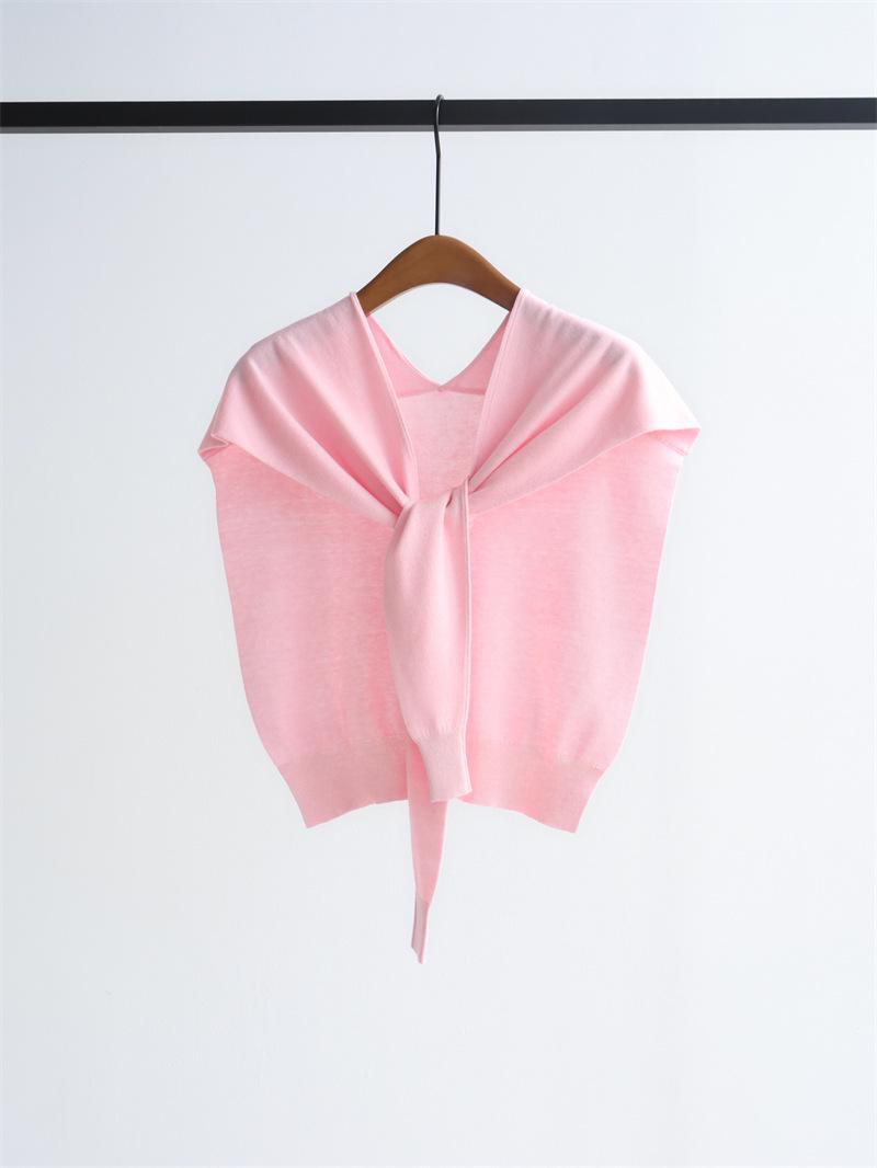 Korean Style Wool Knit Long Sleeve Sweater & Shawl Cardigan Layered Two-Piece Set for Women One Size