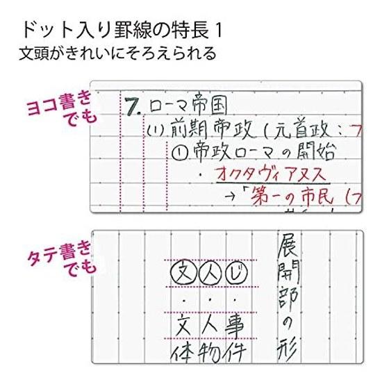 KOKUYO Campus Notebook B5 Dots B Rule 5-Color Pack Gray AM No-3CBTNX5-1