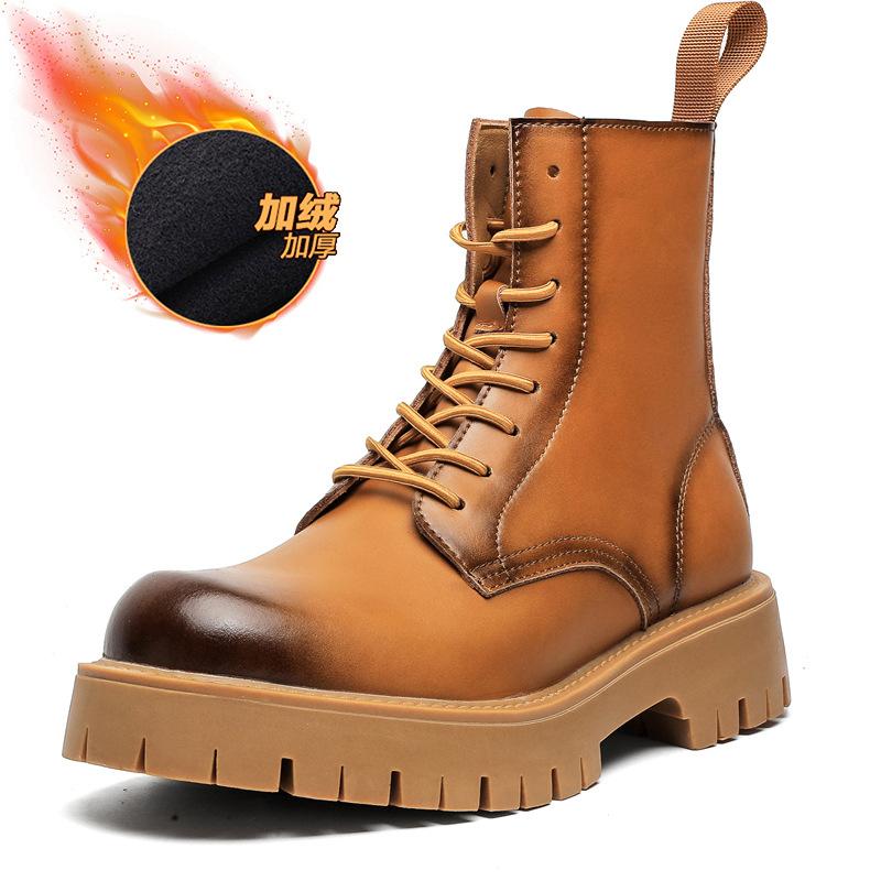 Martin boots men's 2024 fashion British style men's shoes platform heightening short boots personalized fashion boots 93502-J