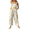 Women's Casual Jumpsuit Sleeveless Fashion Floral Print Jumpsuit