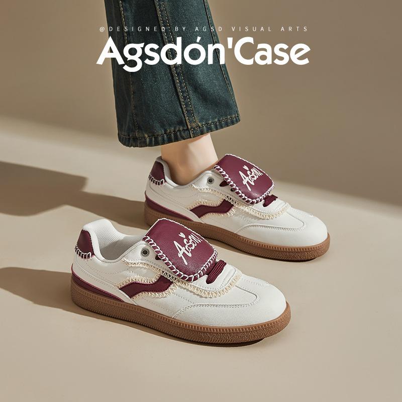 Augustine flip cover German training shoes women's 2025 new summer casual flat Forrest Gump board shoes sports white shoes