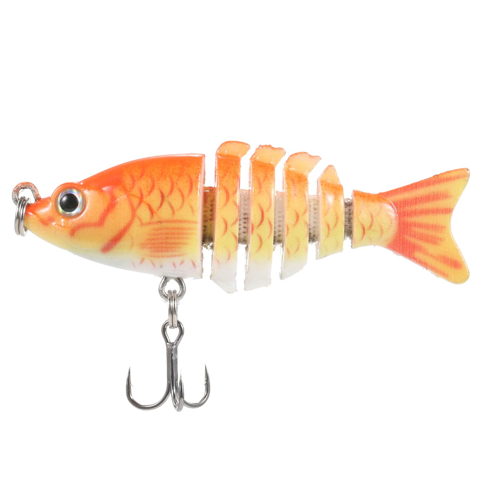 

5 шт. Багатосекційний воблер 6 см 4,7 г 6 сегментів Реалістична штучна міні тверда плавальна приманка Кренкейт Color 2