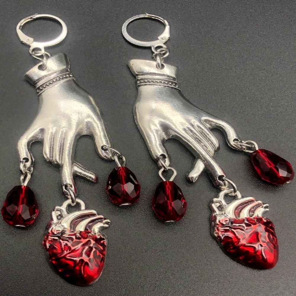 2PC Fashion Halloween Rose Skull Small Knife Personalized Micro Inset Earstuds Suitable for Parties, Festivals, Gifts-6061