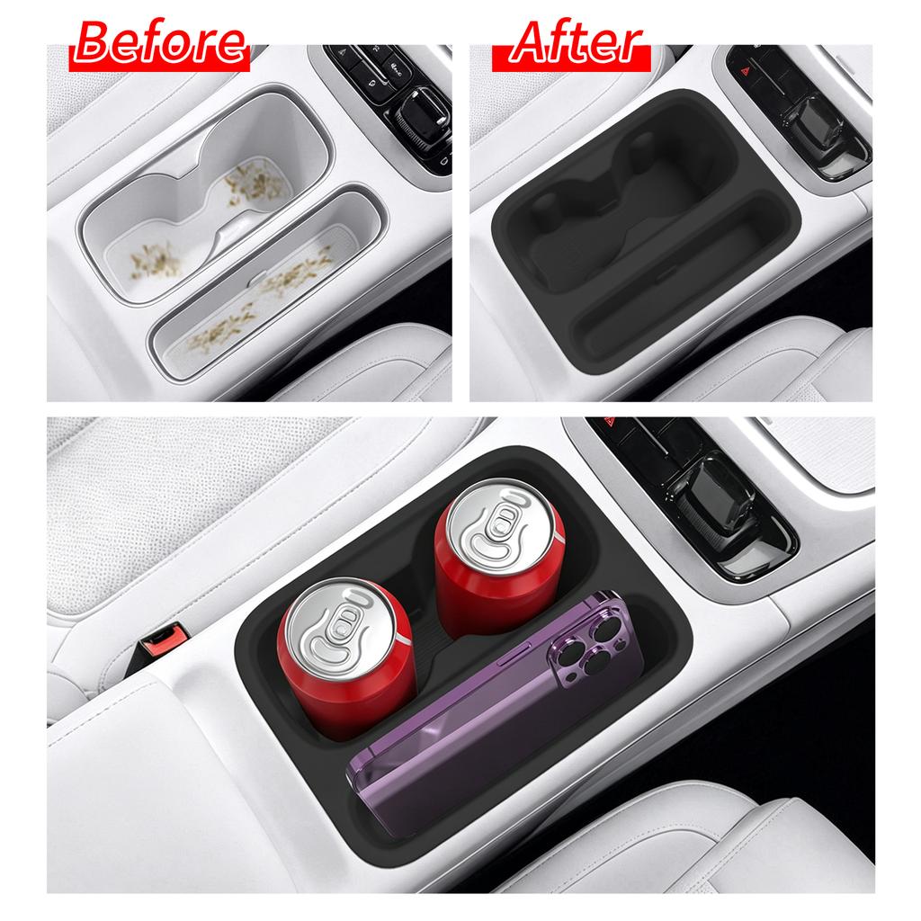 Smabee Right Drive for Geely EX2 RHD 2025 2026 Cup Holder Insert Car Cup Box Shock-Absorbing Tray Silicone Organizer Accessories