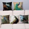 Peacock Pillow Gift Home Office Decoration Pillow Bedroom Sofa Car Cushion CoverPillow Case