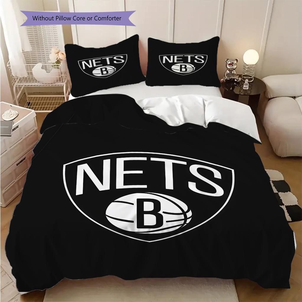 Brooklyn Nets Basketball Legacy Bedding(1 * duvet cover + 2 * pillowcase, without core)Soft and comfortable Bedding set Christmas birthday gift
