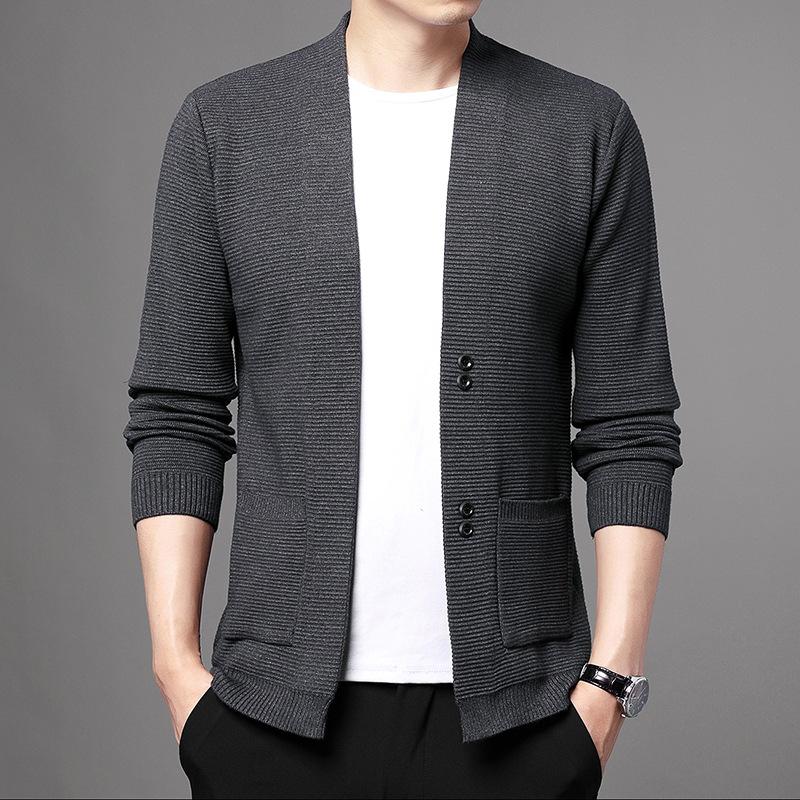 Men's Spring and Autumn Cardigans, Sweaters, Casual Sweaters, Trendy Loose and Versatile Jackets, Sweater Tops for Young and Middle-aged People