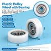 Plastic-Coated Roller Guide Wheel Easy Installation BS60828-10 Flat POM Pressure Wheel 1Pc for Home DIY Mechanical Repairs