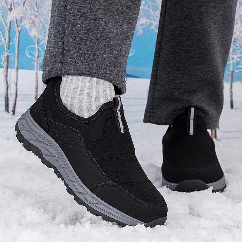 Leichte und warme neue Winter-Sandalen aus Samt und Baumwolle in großen Größen