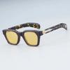 Big Square High Street Fashion Sunglasses Uv400 Designer Brand Men Classical Vintage Eyeglasses with Case